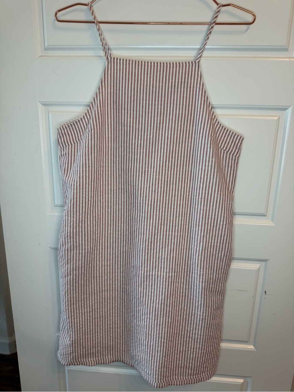 Very J Red and White Striped Mini Dress